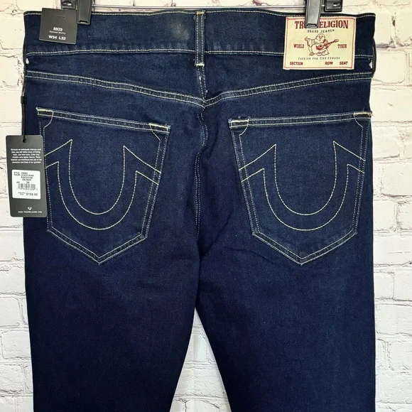 TRUE RELIGION Men's Rocco Single Needle Relaxed Skinny Jeans—NWT—34/32 - Picture 13 of 16